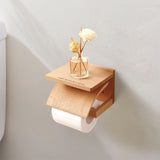 Porte-papier toilette en chêne rouge – Design artisanal bois
