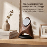 Support téléphone Fusée aspect bois — MagSafe & Android