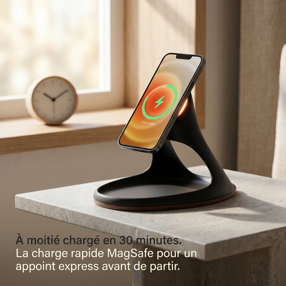 Chargeur sans fil Vaisseau Rouge — station de charge design