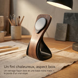 Support téléphone Silhouette aspect bois — MagSafe & Android