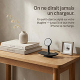 Chargeur sans fil Plateau Noir — station MagSafe design