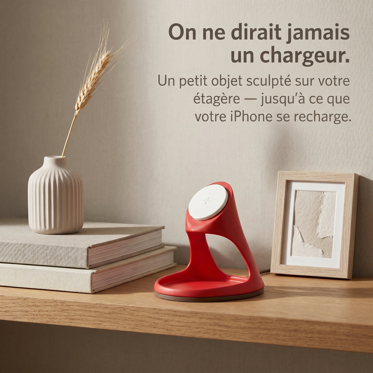 Chargeur sans fil Vaisseau Rouge — station de charge design