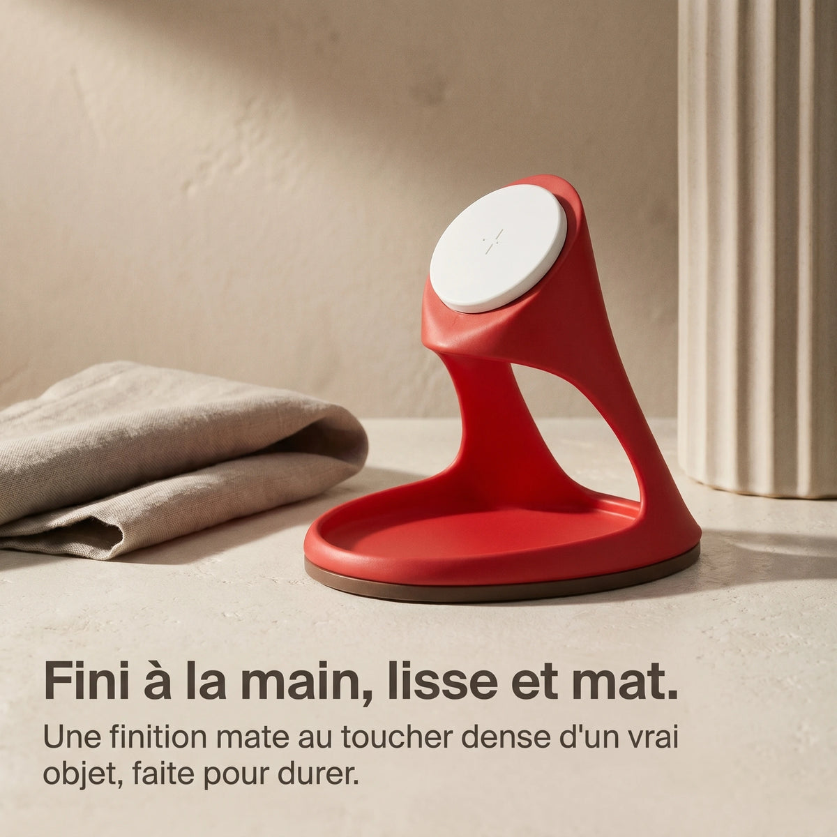 Chargeur sans fil Vaisseau Rouge — station de charge design