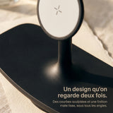 Chargeur sans fil Plateau Noir — station MagSafe design