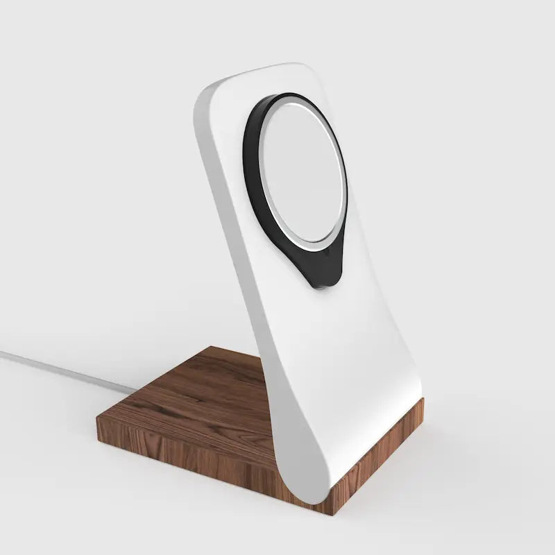 Support MagSafe SleekPeak — chargeur iPhone fin bureau bois