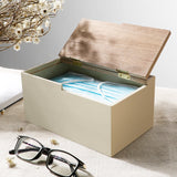 Boîte à masques jetables en bois — rangement décoratif