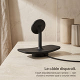 Chargeur sans fil Plateau Noir — station MagSafe design