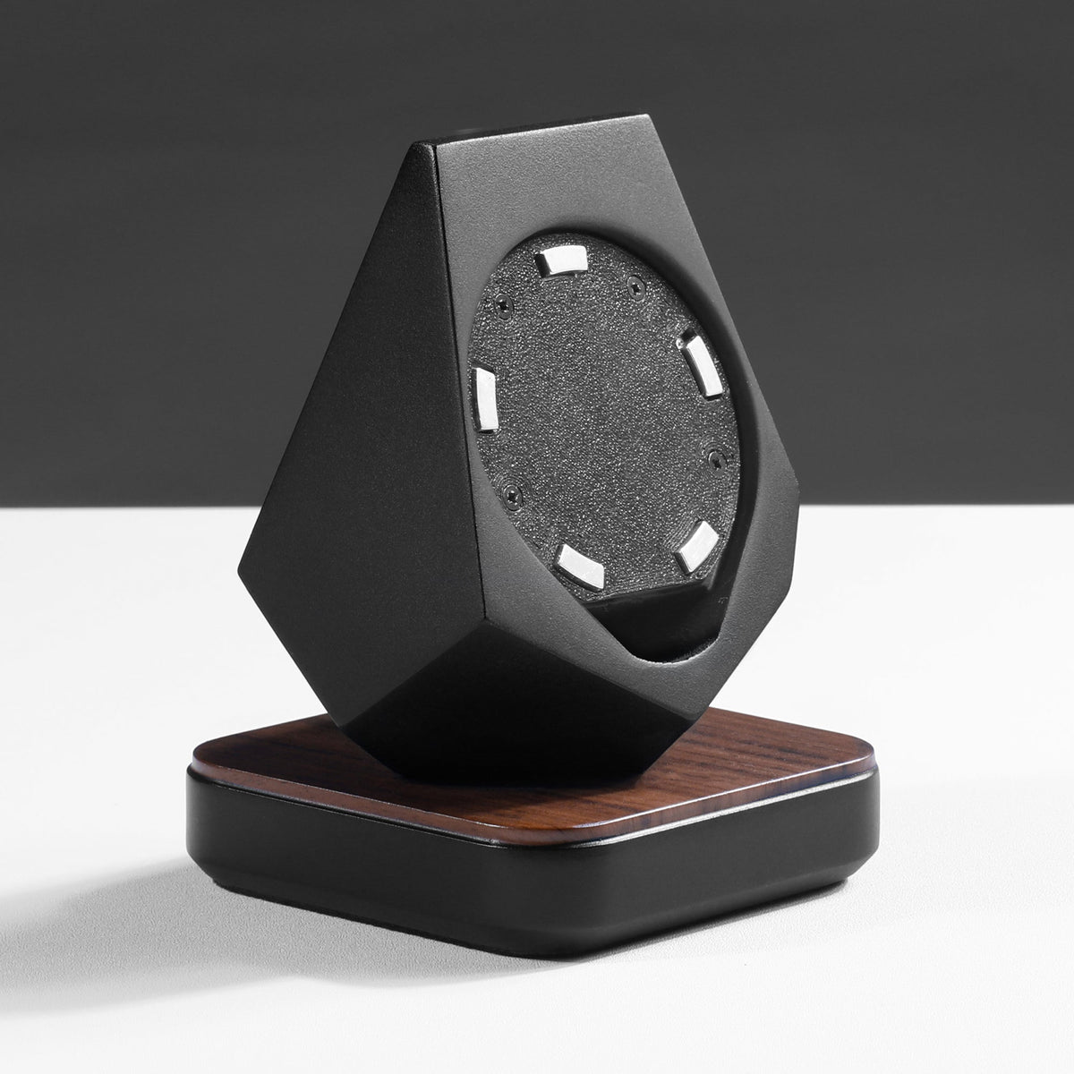 Support MagSafe GeoStone — chargeur iPhone géométrique bois