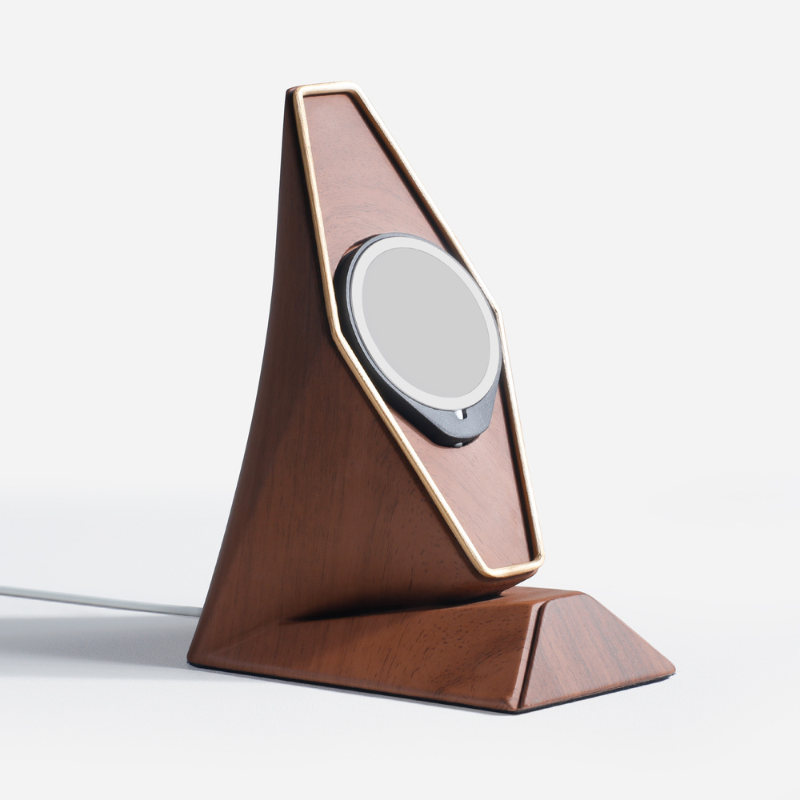 Support chargeur MagSafe Hexagon — aspect bois
