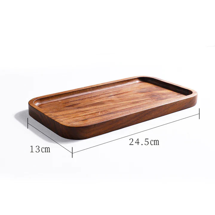 Tablette de rangement en noyer noir — organisateur bureau