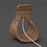 Support MagSafe HaloDock finition bois bureau