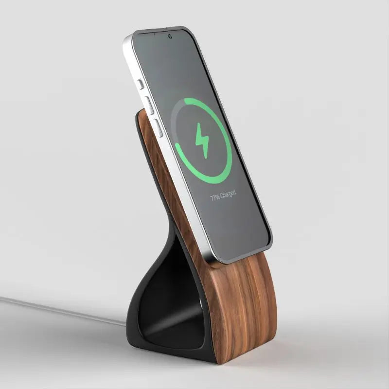 Support MagSafe Woodface aspect bois recharge iPhone