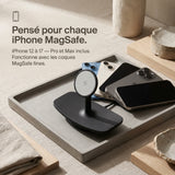 Chargeur sans fil Plateau Noir — station MagSafe design