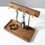 Présentoir vide-poche en noyer noir 24 cm — avec gravure