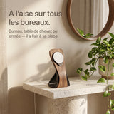 Support téléphone Silhouette aspect bois — MagSafe & Android