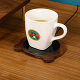 Chauffe-tasse USB en noyer massif — motif ours