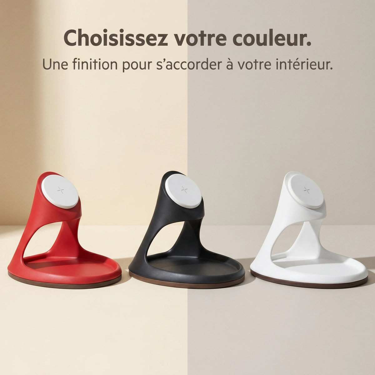 Chargeur sans fil Vaisseau Rouge — station de charge design