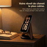 Support téléphone Fusée aspect bois — MagSafe & Android
