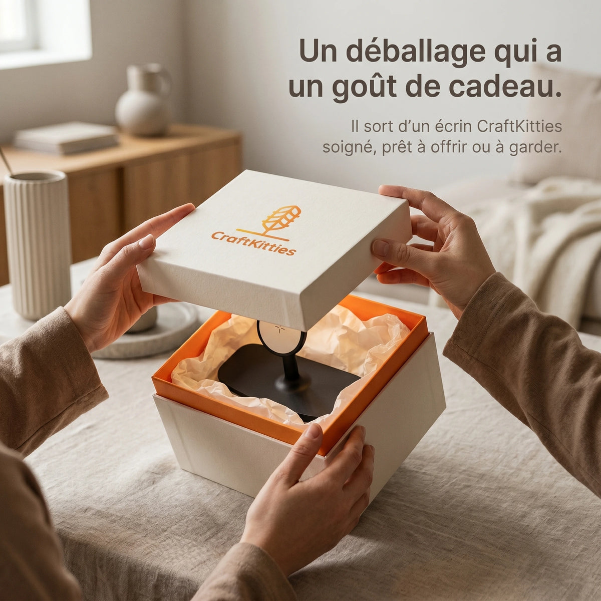 Chargeur sans fil Plateau Noir — station MagSafe design