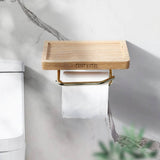 Dérouleur papier toilette bois massif chêne rouge — FANGO
