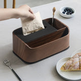 Boîte à mouchoirs en bois design avec compartiments