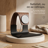 Chargeur sans fil Cascade — support MagSafe aspect bois