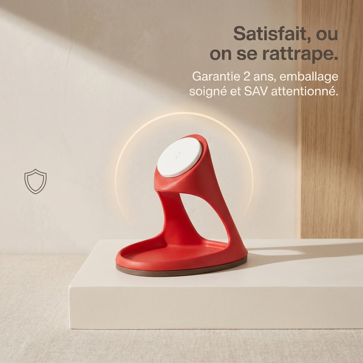 Chargeur sans fil Vaisseau Rouge — station de charge design