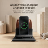 Chargeur sans fil Cascade — support MagSafe aspect bois