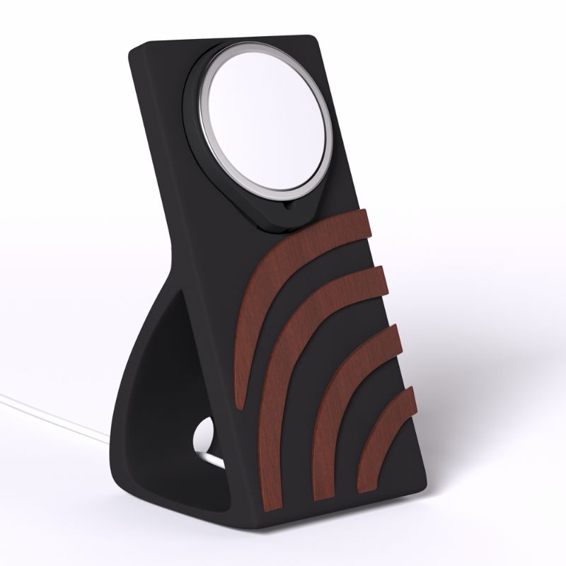 Support MagSafe ArcFusion — chargeur iPhone design arc bois