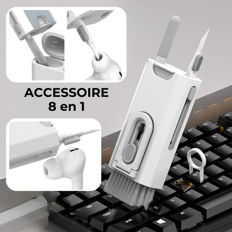 Kit nettoyage 8 en 1 — Accessoire multifonction bureau