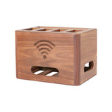 Boîte cache-câble routeur WiFi en bois naturel — déco salon