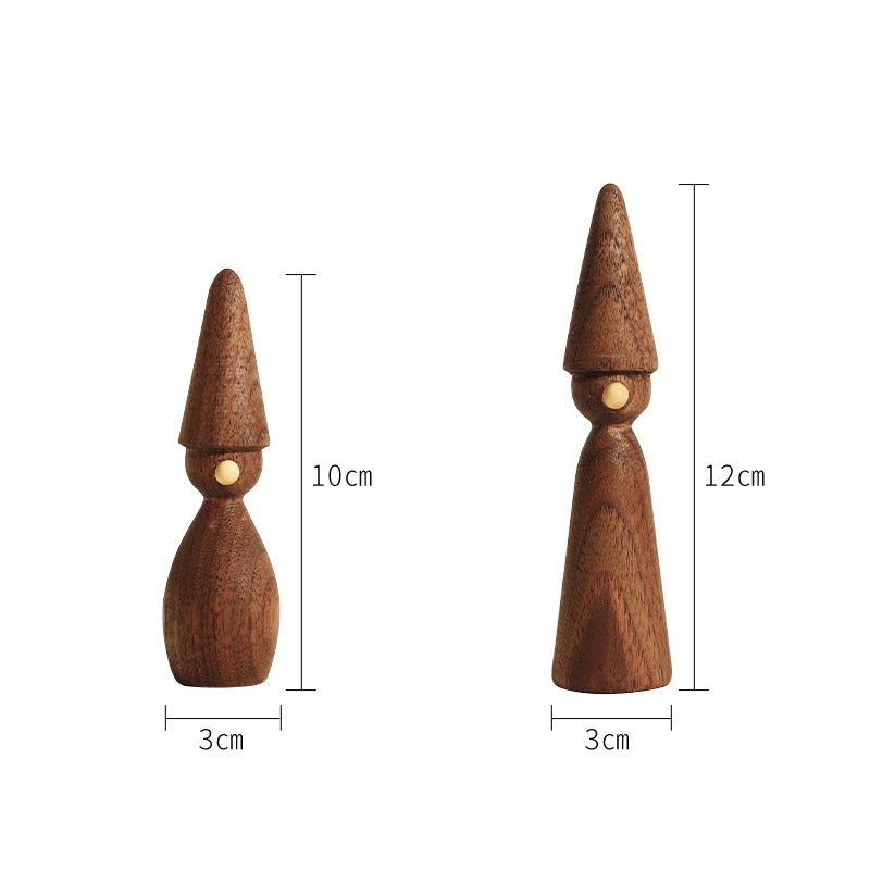 Porte-bague en bois de noyer artisanal — lot de 2