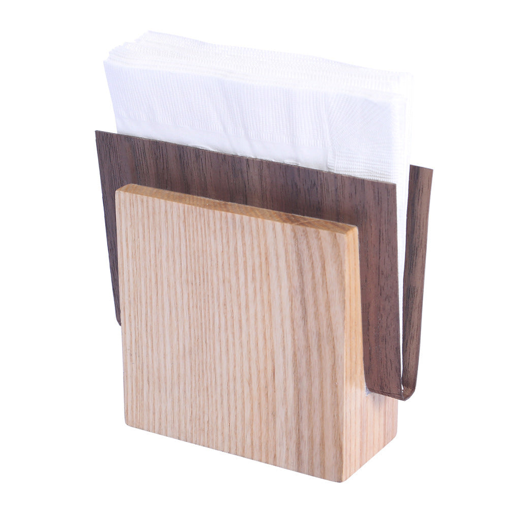 Porte-serviettes en bois chêne rouge — Modèle Papillon