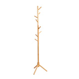 Portemanteau sur pied en bois de hêtre — hauteur réglable