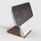 Support MagSafe SleekPeak — chargeur iPhone fin bureau bois