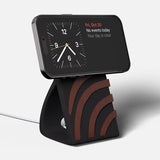 Support téléphone ArcFusion aspect bois — MagSafe & Android