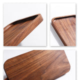 Vide-poche en noyer massif — plateau rectangulaire entrée et bureau