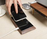 Chargeur sans fil en noyer — Modèle Ōkibo grand format