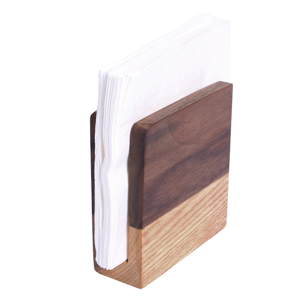 Porte-serviettes en bois noyer & chêne — Modèle Classique
