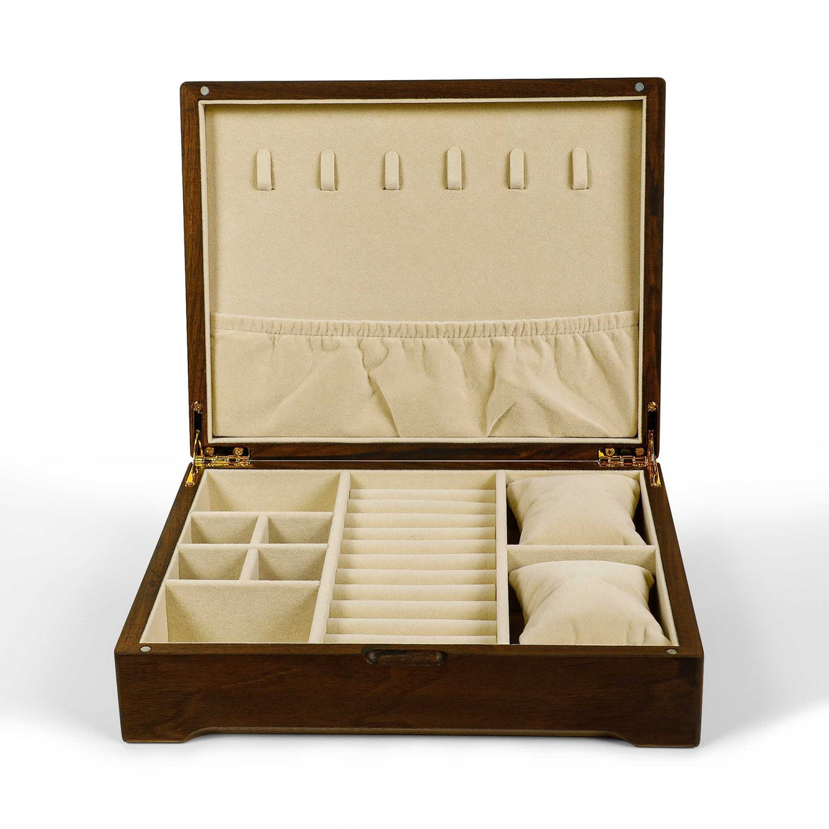 Boîte à bijoux en noyer noir – Personnalisable avec gravure