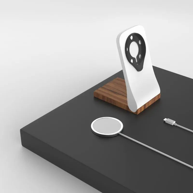 Support MagSafe SleekPeak — chargeur iPhone fin bureau bois