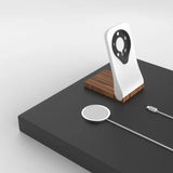 Support MagSafe SleekPeak — chargeur iPhone fin bureau bois