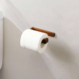 Dérouleur papier toilette bois massif avec plateau — MINIMES