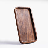 Vide-poche en noyer massif — plateau rectangulaire entrée et bureau