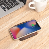 Chargeur sans fil en noyer — Petit modèle compact 10 cm
