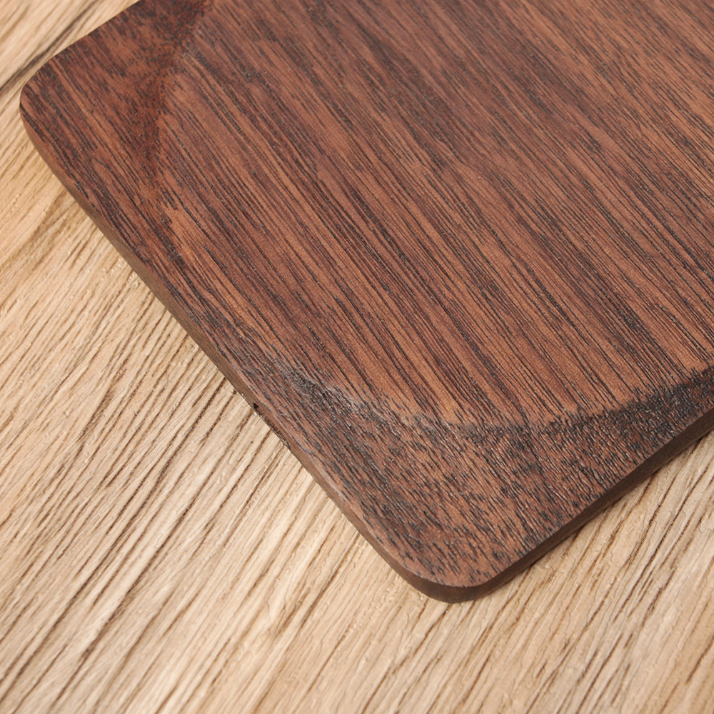 Chargeur sans fil en noyer — Petit modèle compact 10 cm