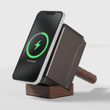 Chargeur sans fil Mjöllnir marteau Thor aspect bois