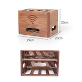Boîte cache-câble routeur WiFi en bois naturel — déco salon