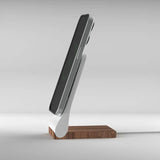 Support MagSafe SleekPeak — chargeur iPhone fin bureau bois