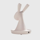 Chargeur sans fil lapin aspect bois